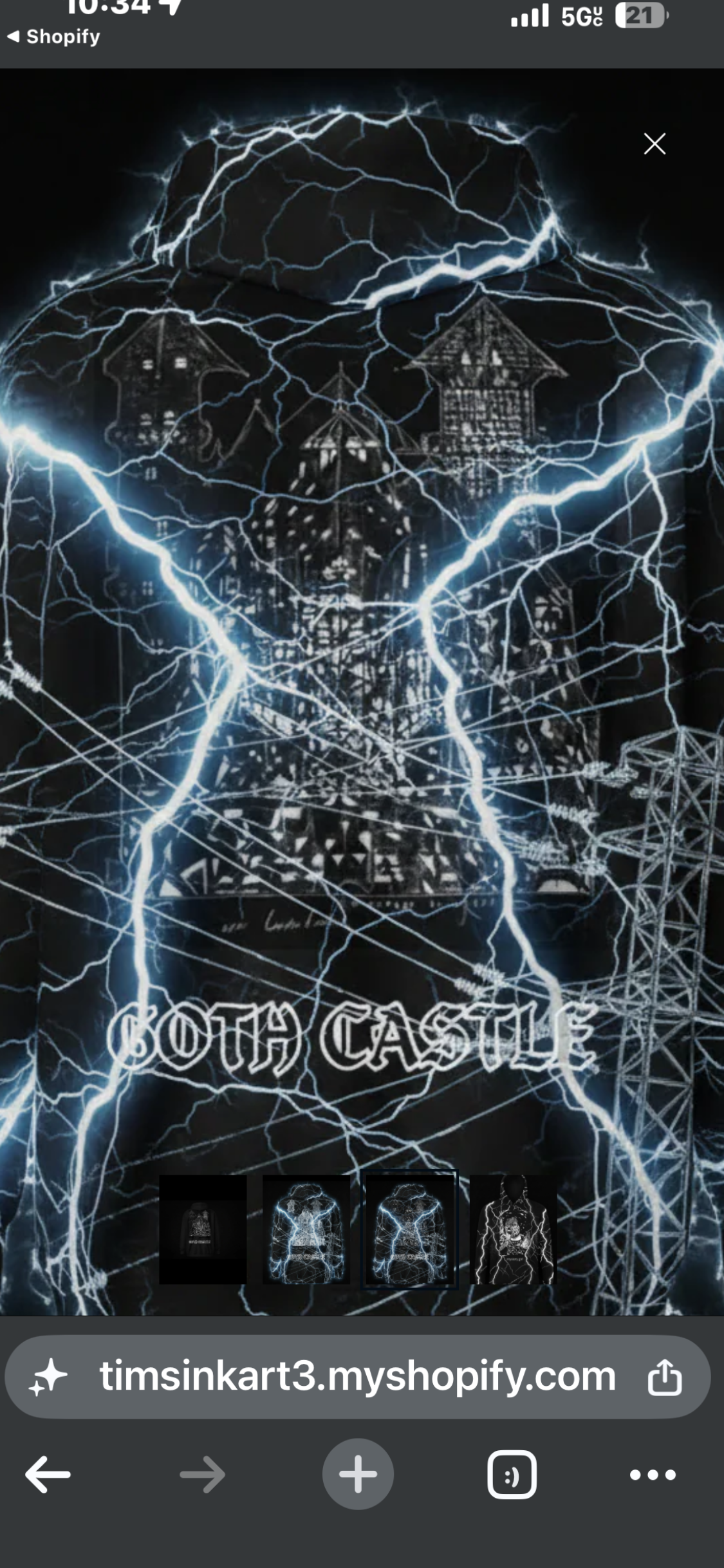 Map of a castle with lightning effects on a dark background